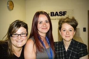 Meet BASF Bradford's Newly Placed Bilingual Customer Service Staff (L to R) Claire Launey, Maria Estrada, Anna Rogge